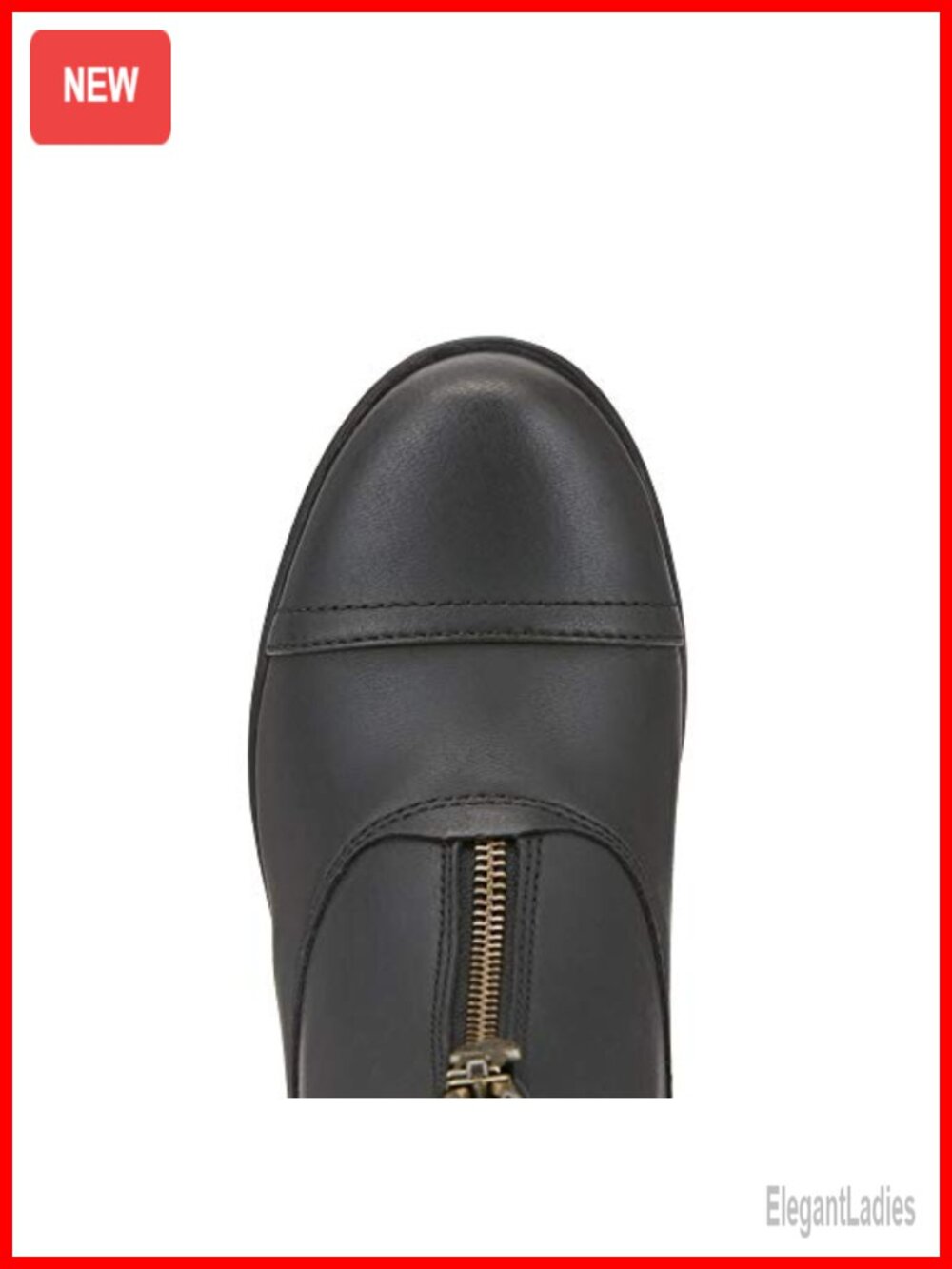 Full-Grain Leather Paddock Boot, Zip Closure, English Riding - Picture 3 of 4